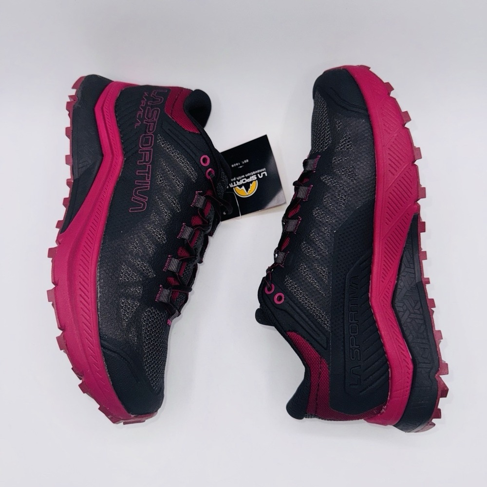 La Sportiva Karacal Trail Running Sneakers Women's Size 7 Black Pink Ortholite - Picture 6 of 16